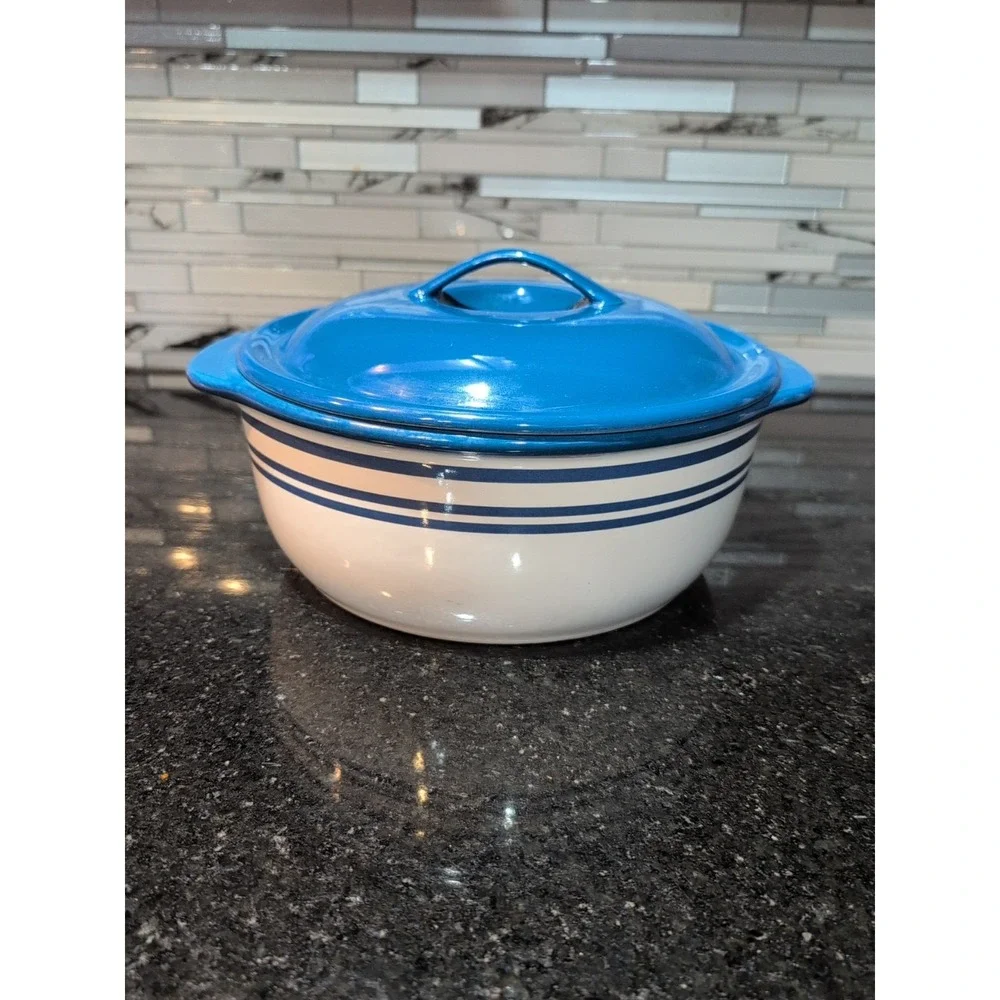 Corelle Coordinates Classic Cafe Blue‎ 2.5qt Covered Casserole Baking Dish LID